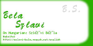 bela szlavi business card